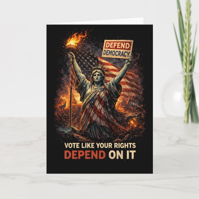Tarjeta Festiva Antorcha de la Democracia (Anverso)