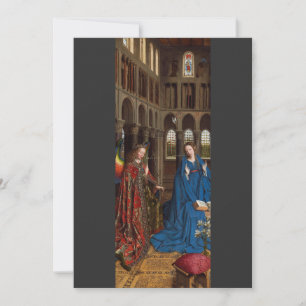 Tarjeta Festiva Anunciación de Van Eyck Luz Premium de Catedral