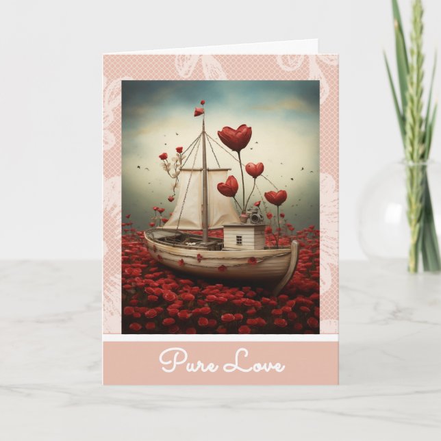 Tarjeta Festiva *~* AP51 Love Boat 16 Hearts Romantic Valentine (Anverso)
