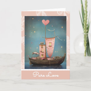 Tarjeta Festiva *~* AP51 Love Boat 33 Hearts Romantic Valentine