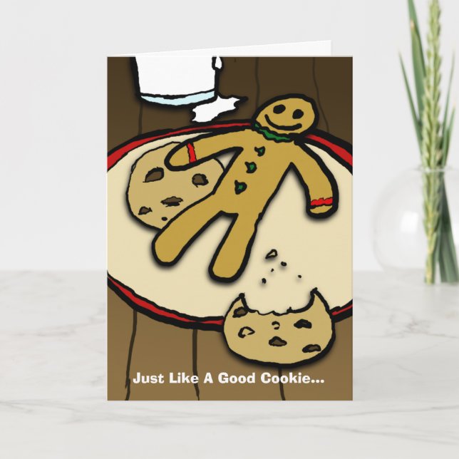 Tarjeta Festiva Apenas como una buena galleta… (Anverso)