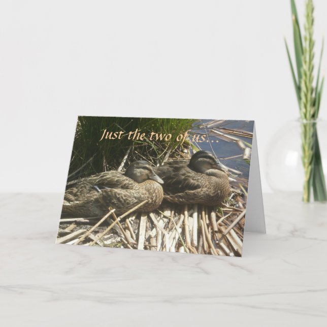 Tarjeta Festiva Apenas el dos de nosotros… (Anverso)
