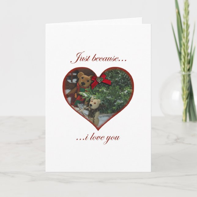 Tarjeta Festiva Apenas porque - recogida del árbol (Anverso)