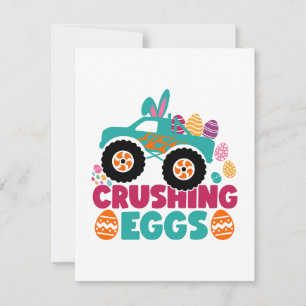 Tarjeta Festiva Aplastante Huevos Cita divertida Feliz Domingo de 