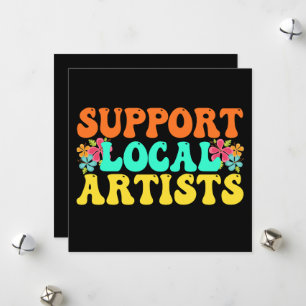Tarjeta Festiva Apoya a los Artistas Locales Para Amante de la Mús
