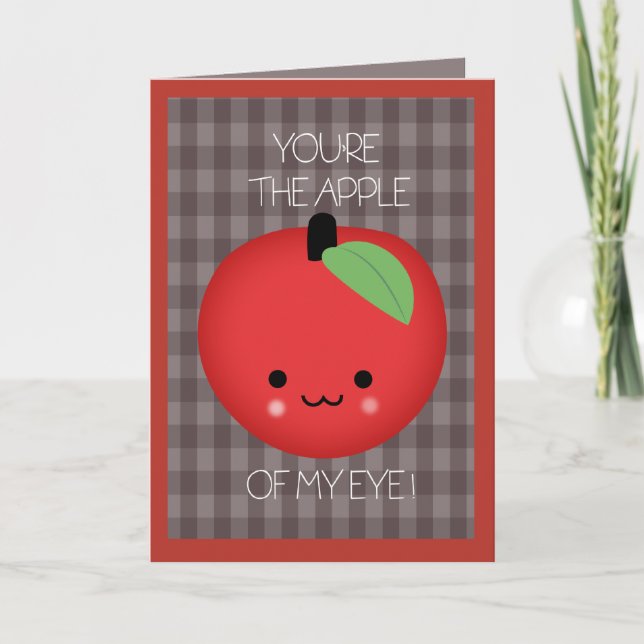 Tarjeta Festiva Apple de mis San Valentín de fruta fresca (Anverso)