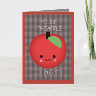 Tarjeta Festiva Apple de mis San Valentín de frutas picadas de ojo