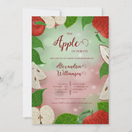 Tarjeta Festiva Apple of Our Eye Baby Shower Invitation Rustic