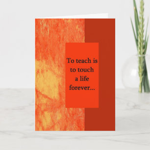 Tarjeta Festiva Apreciación del profesor Gard de saludo