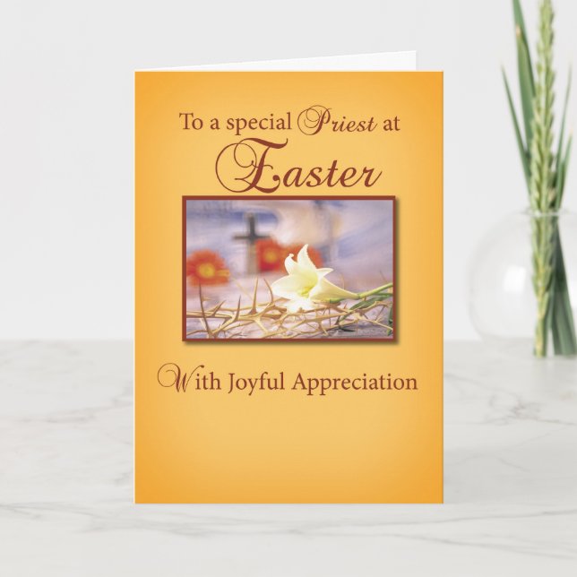 Tarjeta Festiva Apreciación del sacerdote de Pascua (Anverso)