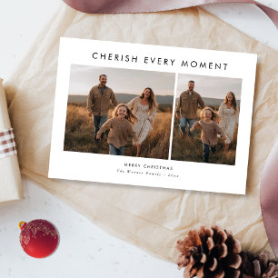 Tarjeta Festiva Apreciar cada momento a los Navidades de fotografí