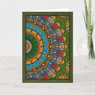 Tarjeta Festiva Aquamarina digital Mandala