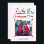 Tarjeta Festiva Aquarell y Kalligraphie el | Frohe Weihnachten<br><div class="desc">El und del gemacht de Kalligraphie von Hand del und del mit Aquarell de Karte von Weihnachten einen el ein Foto del für de Platz</div>