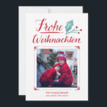 Tarjeta Festiva Aquarell y Kalligraphie el | Frohe Weihnachten<br><div class="desc">El und del gemacht de Kalligraphie von Hand del und del mit Aquarell de Karte von Weihnachten einen el ein Foto del für de Platz</div>