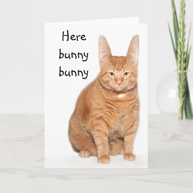 Tarjeta Festiva Aquí conejito del conejito (Anverso)