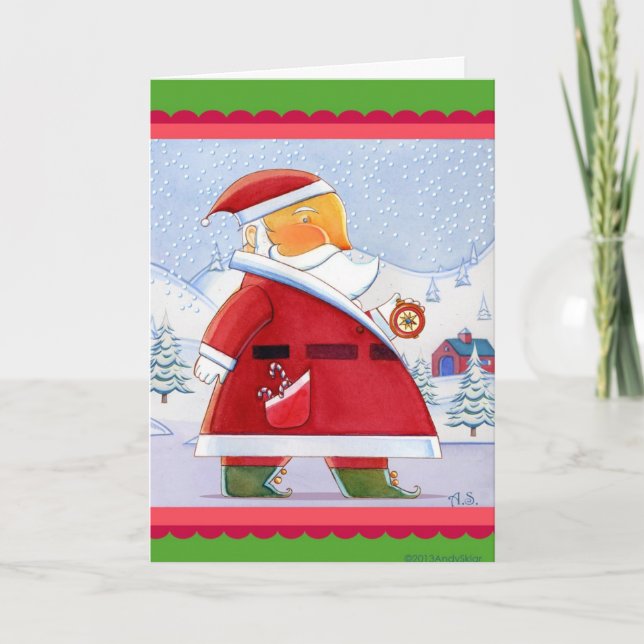Tarjeta Festiva Aquí Santa Come's (Anverso)