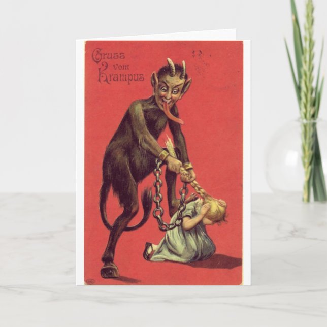 Tarjeta Festiva ¡Aquí Viene El Krampus! 2 (Anverso)