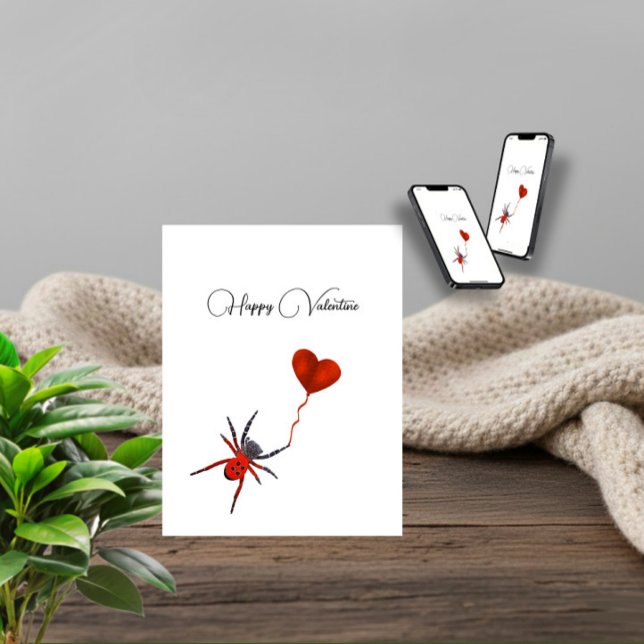 Tarjeta Festiva Araña con globo (Subido por el creador)