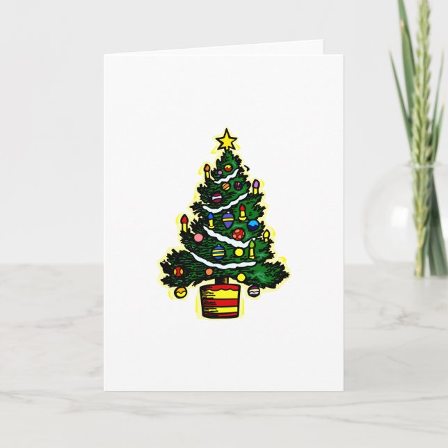Tarjeta Festiva Árbol (Anverso)
