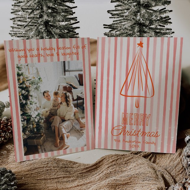 Tarjeta Festiva Árbol abstracto de Navidades dibujados con la mano (Subido por el creador)