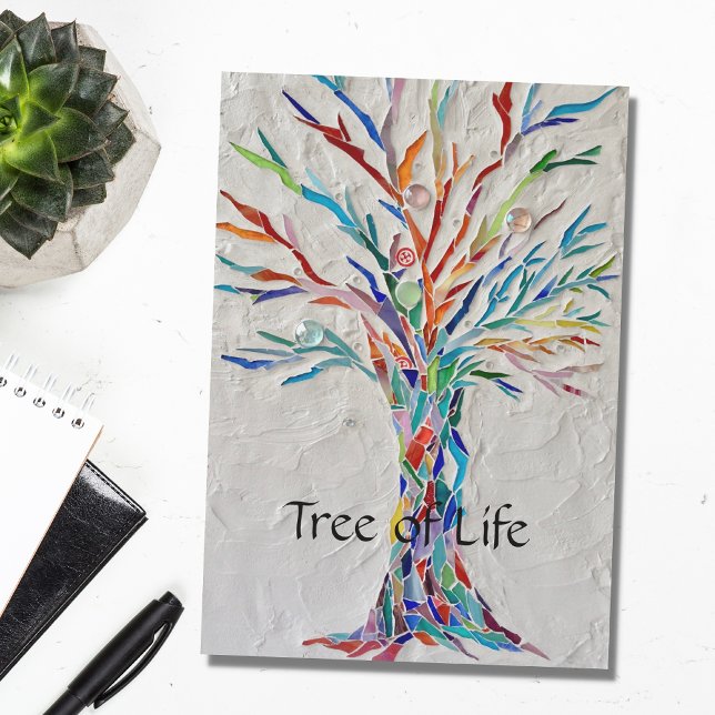 Tarjeta Festiva Árbol arcoiris de vida Mosaico (Subido por el creador)