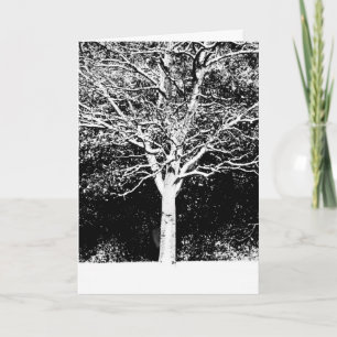 Tarjeta Festiva Árbol blanco