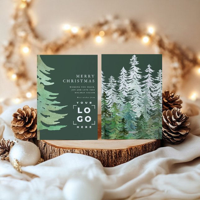 Tarjeta Festiva Árbol de agua verde elegante (Subido por el creador)