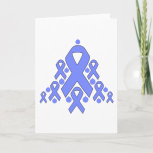 Tarjeta Festiva Árbol de cinta de Navidades de cáncer de estómago