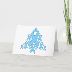 Tarjeta Festiva Árbol de cinta de Navidades de cáncer de próstata