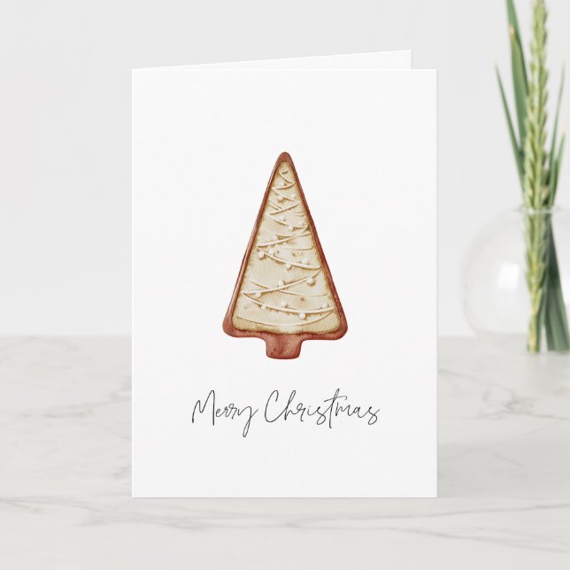 Tarjeta Festiva Árbol de cookies navidades (Anverso)