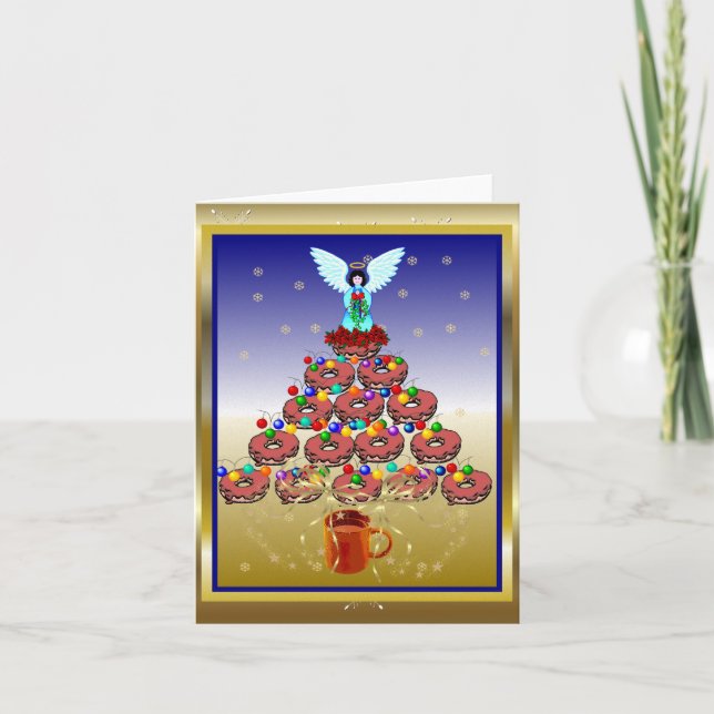 Tarjeta Festiva Árbol de donut (Anverso)