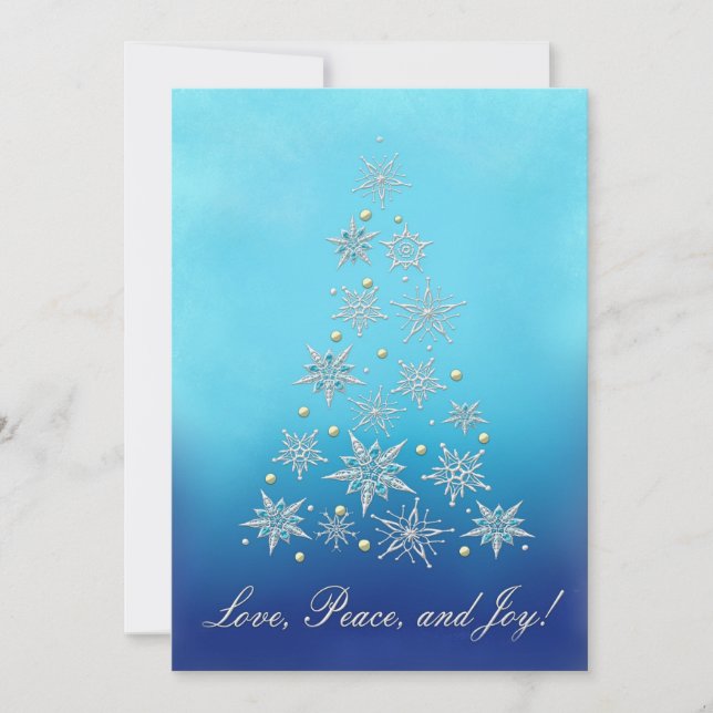 Tarjeta Festiva Árbol de estrellas (Anverso)