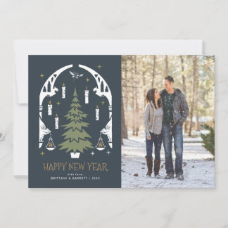 Tarjeta Festiva Árbol de HARRY POTTER™ - Feliz Año Nuevo - Foto