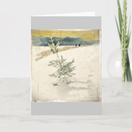 Tarjeta Festiva Árbol de hoja perenne
