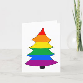 Tarjeta Festiva Árbol de Holigay del Orgullo del Arcoiris LGBTQ+