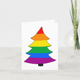 Tarjeta Festiva Árbol de Holigay del Orgullo del Arcoiris LGBTQ+