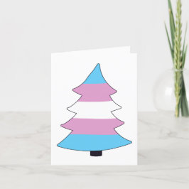 Tarjeta Festiva Árbol de Holigay del Orgullo Trans