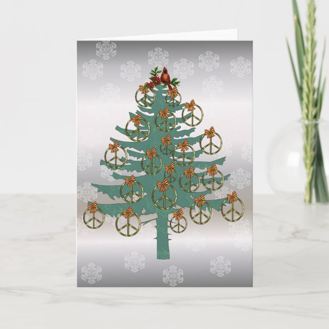 Tarjeta Festiva Árbol de la paz (Anverso)