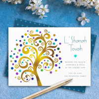 Árbol de la Vida Plano de Rosh Hashanah con Hojas