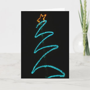 Tarjeta Festiva árbol de luz de neón