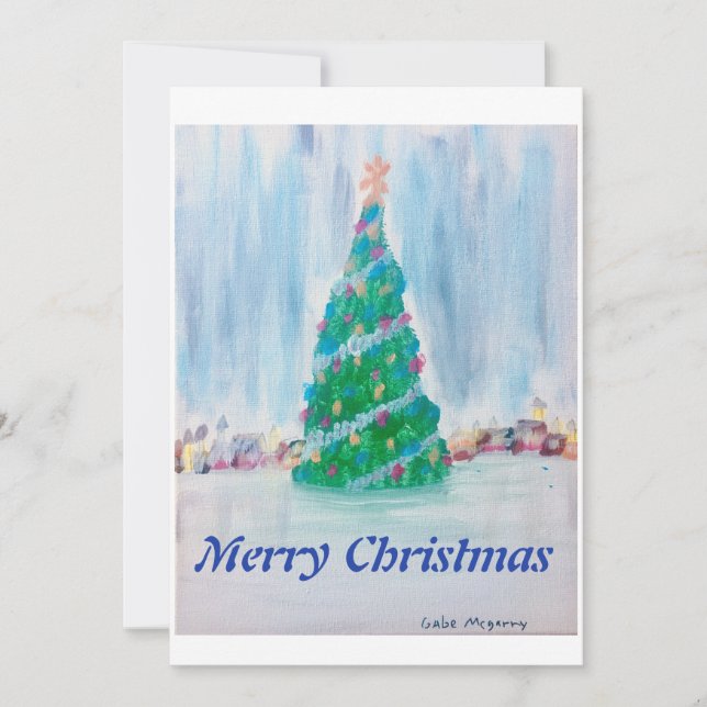Tarjeta Festiva ¡Árbol de Navidad! (Anverso)