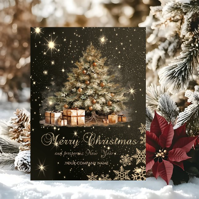 Tarjeta Festiva Árbol de Navidad, presentaciones, copos de nieve,  (Subido por el creador)