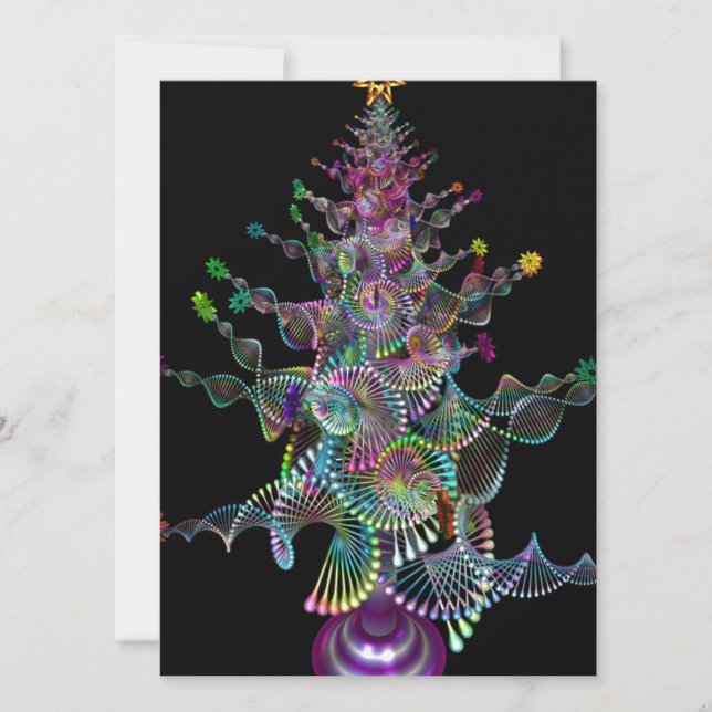 Tarjeta Festiva árbol de navidades (Anverso)