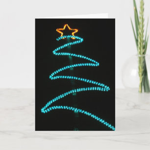 Tarjeta Festiva árbol de neón