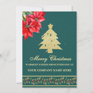 Tarjeta Festiva ÁRBOL DE Nochebuena MODERNO ELEGANTE ACUARELA