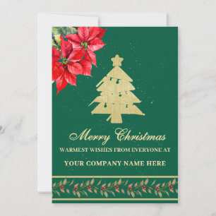 Tarjeta Festiva ÁRBOL DE Nochebuena MODERNO ELEGANTE ACUARELA