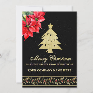 Tarjeta Festiva ÁRBOL DE Nochebuena MODERNO Y ELEGANTE EN ACUARELA