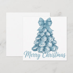 Tarjeta Festiva Árbol de ostras lazo prepárate para una alegre Nav