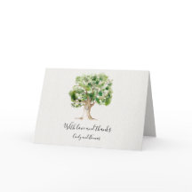 Árbol de roble acuarela Gracias