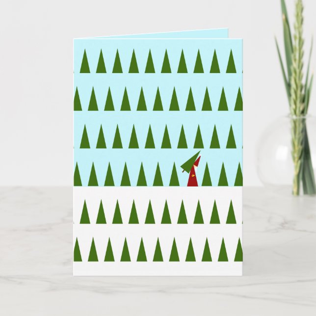 Tarjeta Festiva Árbol de Santa Claus (Anverso)